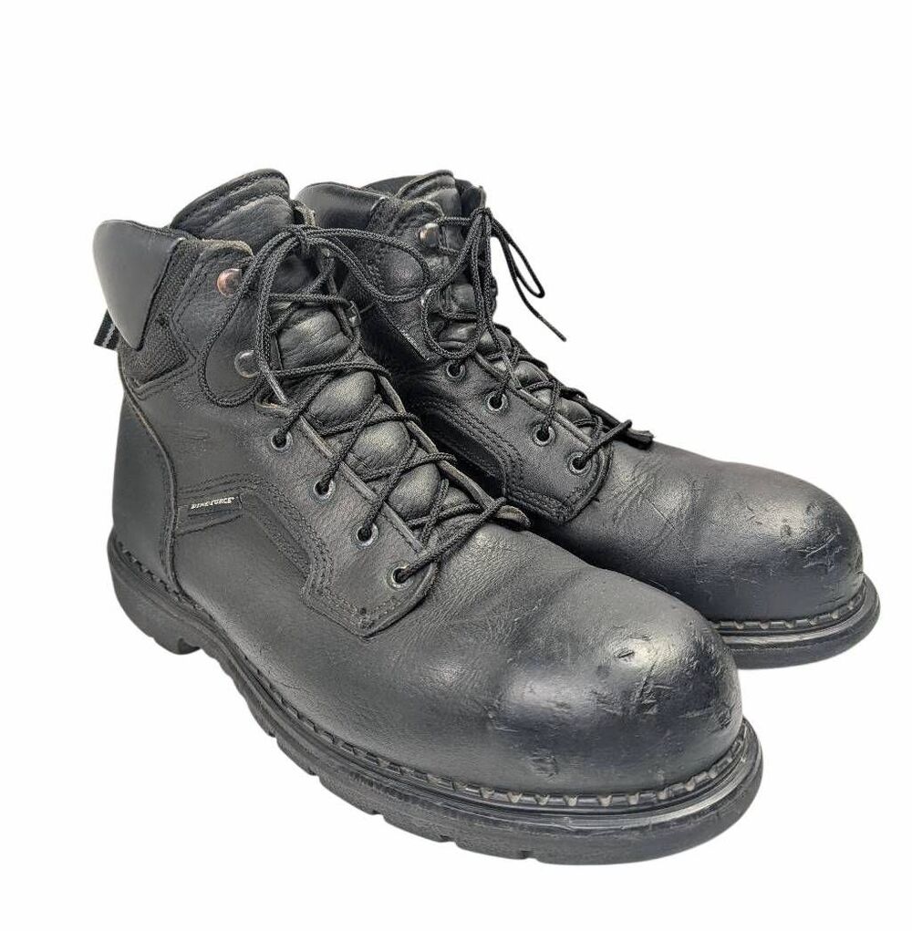 Redwing Dynaforce #2223 black leather lace up steel toe work boots mens 10.5